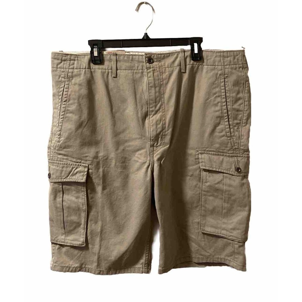 Levis‎ Khaki Light Brown Cargo Shorts Size 40 NWT Cotton Baggy Skater 10" Inseam